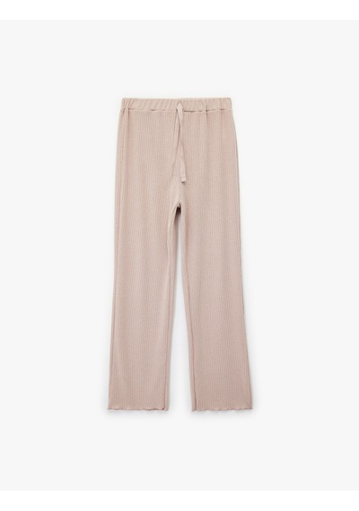 Koton Beli Bağlamalı Rahat Kesim Pijama Altı Pembe 6wlk40043mk Gül