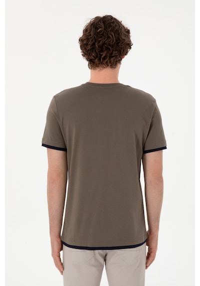 U.S. Polo Assn. Erkek Regular Fit Bisiklet Yaka Vizon Tişört 50306900-VR052