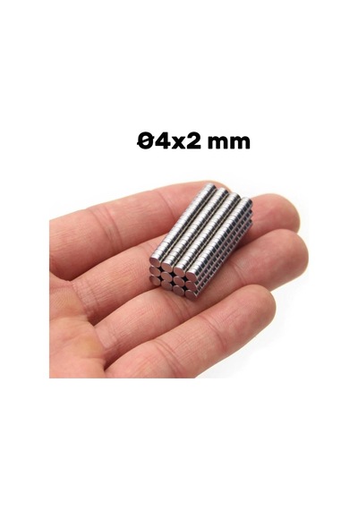 Dünya Magnet 20 Adet - Yuvarlak Neodyum Mıknatıs, 4x2 Mm, Güçlü Magnet, N35 Kalite