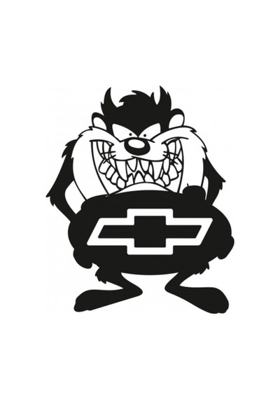2 Adet Chevrolet Taz Komik Araba Sticker Yapıştırma