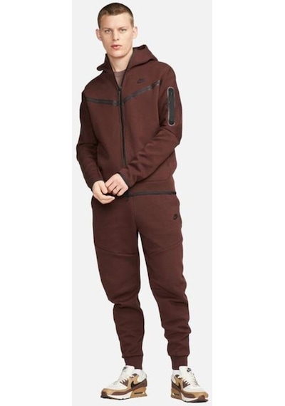 Sportswear Tech Fleece Hoodie Erkek Sweatshirt Cu4489-227 Kahverengi