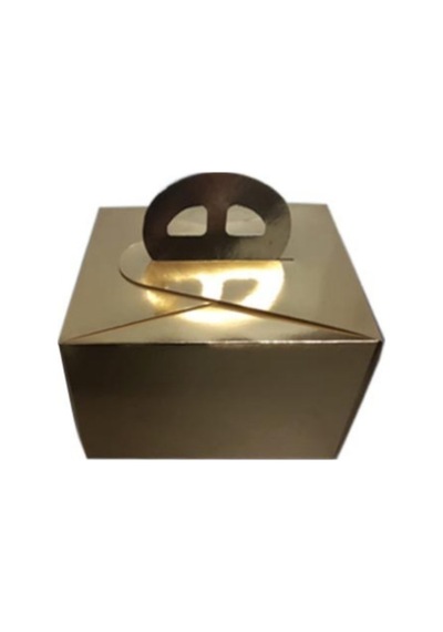 Saplı Pasta Kutusu Gold 21 x 21 x 13 10 Adet