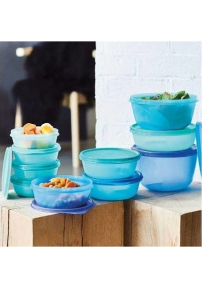 Tupperware Set Mucize Şekerler Şeker Kap Şekerpare 10 Lu Mavi