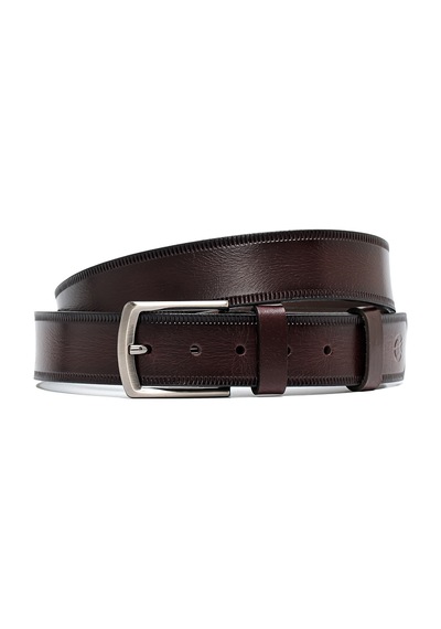 Kahve Erkek N-040-126 Grande Spor Kemer Genişlik 4 Cm