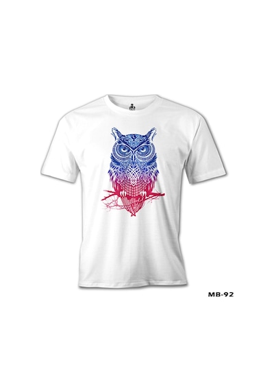 Baykuş Beyaz Erkek Tshirt