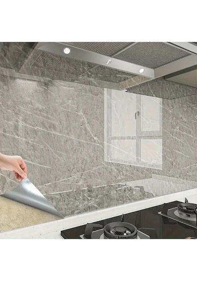 Durukar Mermer Desenli Sticker Folyo Atina Grisi 60cm 5mt