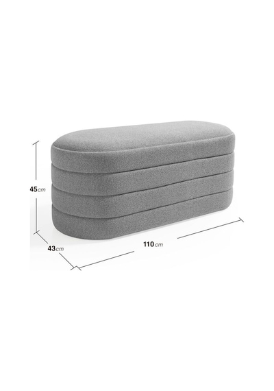 Bench Puf - Yatak Ucu Bench - Cnc Çizgili Modern Bench Modelleri -oturma Bankı -küçük Koltuk Siyah