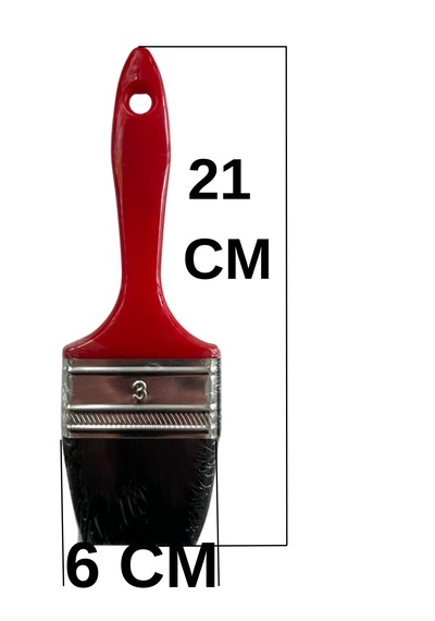 Plastik Saplı Yağlı Boya Akrilik Fırçası No:3 Resim Ressam Fırçası Hobi Duvar Metal Ahşap Boyama