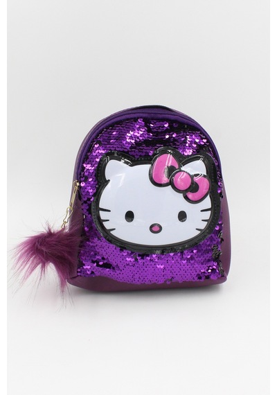 Chantaky Chantaky 039 3005 Hello Kitty Kedicikli Payetli Işıklı Mor Sırt Çantası Mor