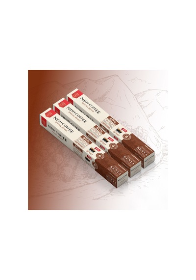 Nish Coffee Single Orijin Kapsül Kahve Kenya Nespresso Uyumlu 3lü Set 30 Kapsül Kapsül Kahve