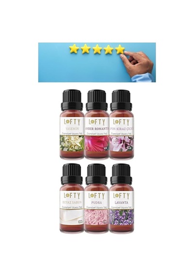 6'li Aromaterapi Esansiyel Uçucu Yağ Seti 6x10 Ml - Difüzör, Buhurdanlık Ve Oda Kokusu Uçucu Yağ Yağları