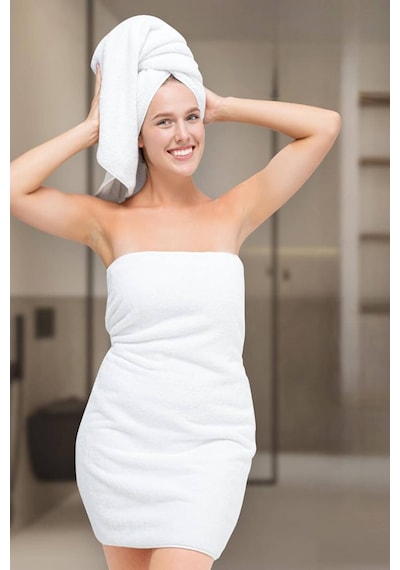 Otel Banyo Havlusu %100 Pamuklu 70x150 Cm Beyaz 20/2 Ring 600 Gr Beyaz