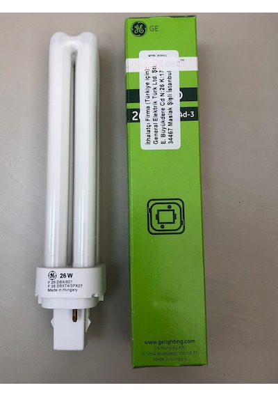 2 Adet G/e Plc Lamba 26w/827 2p 2700 Kelvin 1800 Lümen Sarı