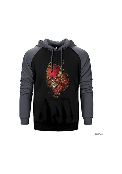 Flash Hunter Zolomon Gri Renk Reglan Kol Sweatshirt / Hoodie