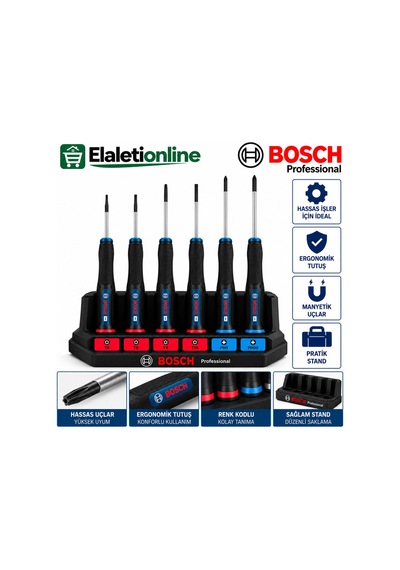 Elektronikçi Tornavida Seti Düz Ve Yıldız 6 Parça - 931611786