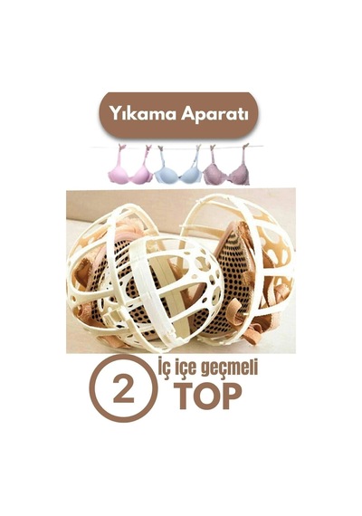 Sütyen Koruyucu Yıkama Aparatı - Yıkama Topu - Sütyen Eskime Önleyici - Kalın Plastik - Klipsli Diğer