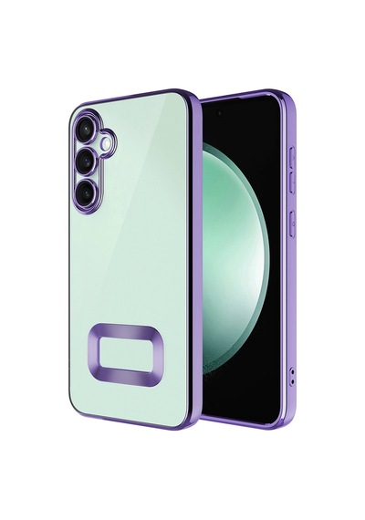 Samsung Uyumlu Galaxy A16 Kılıf Kamera Korumalı Logo Gösteren Zore Omega Kapak Lila