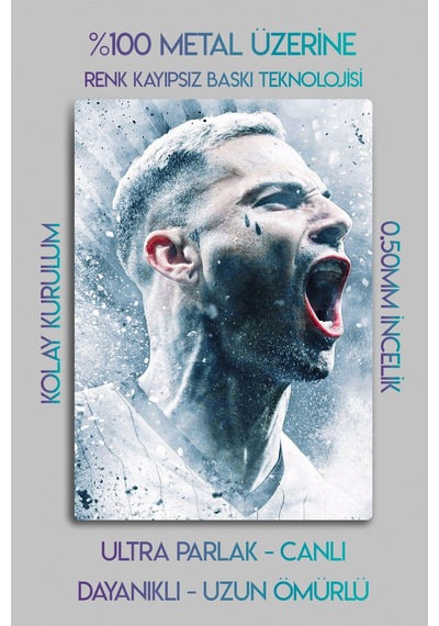 Metal Baskı, Ricardo Quaresma B.jk Bessiktas - Parlak Dekoratif Sporcu Duvar Tablosu