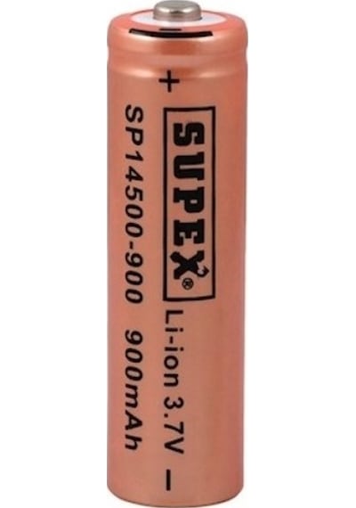 Supex SP14500-900 900 mAh 3.7 V 14500 Li-Ion Şarj Edilebilir Pil