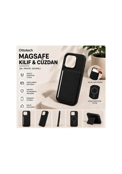 Magsafe Kılıflı Cüzdan Apple iPhone Uyumlu 16 Lacivert