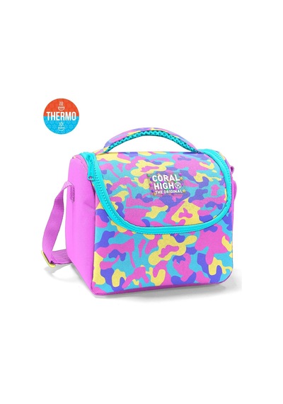 Kids Pembe Sarı Lavanta Kamuflaj Desenli 3 Lü Okul Çanta Seti Set0133201 Krem