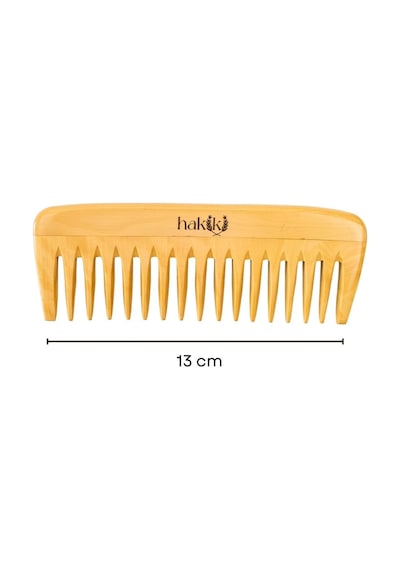 Doğal Geniş Dişli Kadın Şimşir Tarak 13 Cm Ultra Pürüzsüz Yüzey