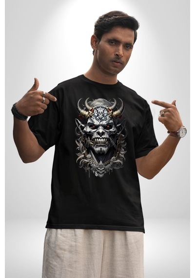Dünyalar Savaşı Kahraman Pamuklu Bisiklet Yaka Unisex Oversize Boyfriend Dijital Baskılı Siyah T-shirt Siyah