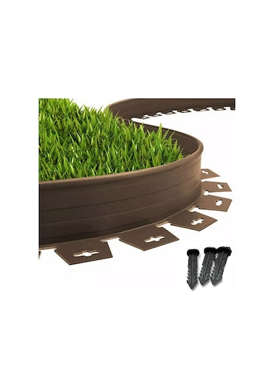 Hd Gurup Çim Ayırıcı / Sınırlandırıcı Plastik Ayraç 25 Metre Kahverengi
