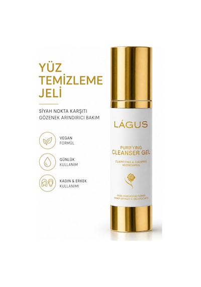 Lágus Siyah Nokta Karşıtı ve Gözenek Arındırıcı Yüz Temizleme Jeli 100 ML