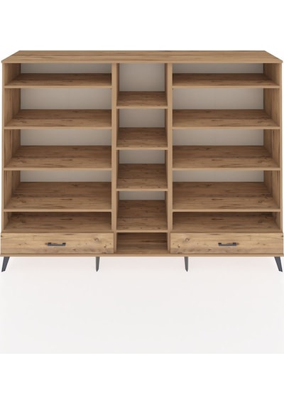 Hyperion Dolap 14 Raflı 2 Çekmeceli 220x44x163 Çam-çam Çam-çam