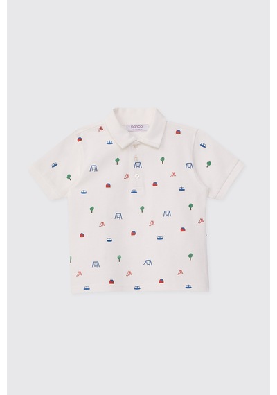 Panço Erkek Bebek Polo Yaka Ekru Tişört 2621bb05002 Krem