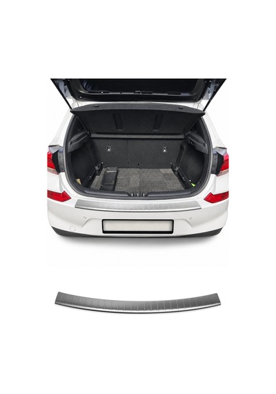Hyundai I30 Iı Station Wagon 2011-2017 Uyumlu Krom Arka Tampon Eşiği Paslanmaz Çelik Taşlı Mat