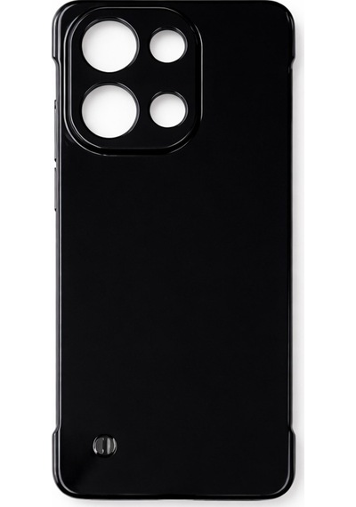 Redmi Note 13 Pro 4g Uyumlu Kamera Korumalı Yanları Açık Sararmaz Sert Mika Şeffaf Kılıf Siyah