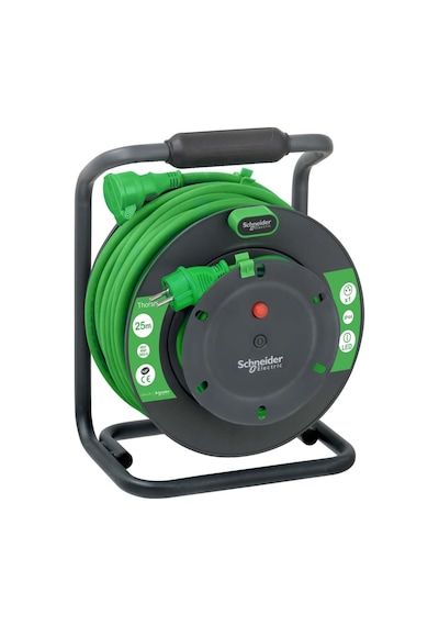 Schneider Thorsman Uzatmalı Kablo Makarası IP44 HO7 VVF 3G2.5 25MT Kablo Topraksız - IMT33153