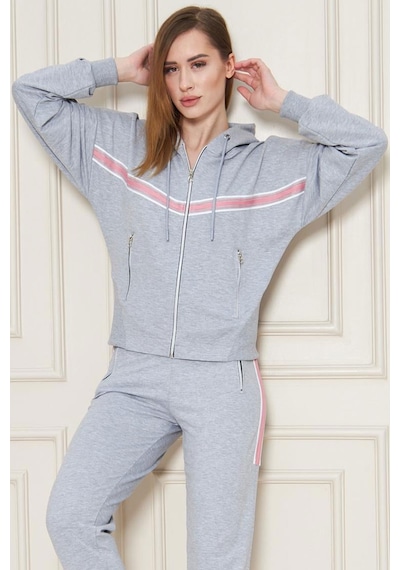 Trendhill Kadın Gri Melanj Cepli Önden Fermuarlı Kapüşonlu Iki Iplik Eşofman Takım Gmj5552 Trendhill Kadın Gri Melanj Cepli Önden Fermuarlı Kapüşonlu Iki Iplik Eşofman Takım Gmj5552