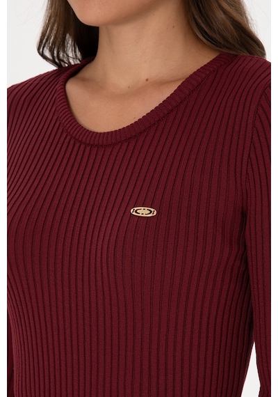 U.S. Polo Assn. Kadın Bordo Bisiklet Yaka Kazak 50314780-VR014