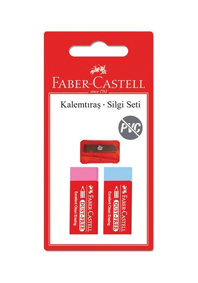 Faber-castell Dust Free Silgi + Kalemtraş - 7 Adet Tarı