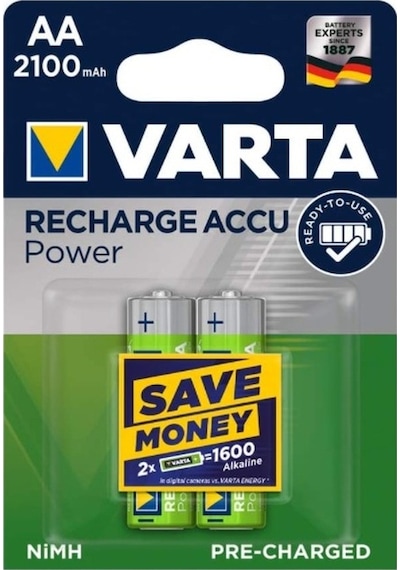 Varta 56706 2100 mAh AA Ni-MH Şarj Edilebilir Kalem Pil 2'li