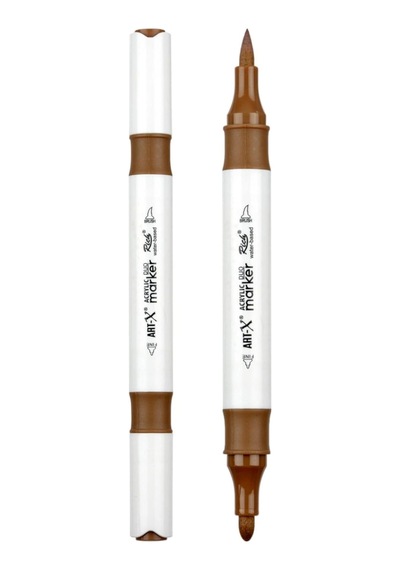 Ayrex Art-x Çift Uçlu Akrilik Marker Çizim Kalemi Her Yüzeye Uygun Kalıcı Mürekkep 1-6 Mm Uç Kalınlıkları,syf Genel