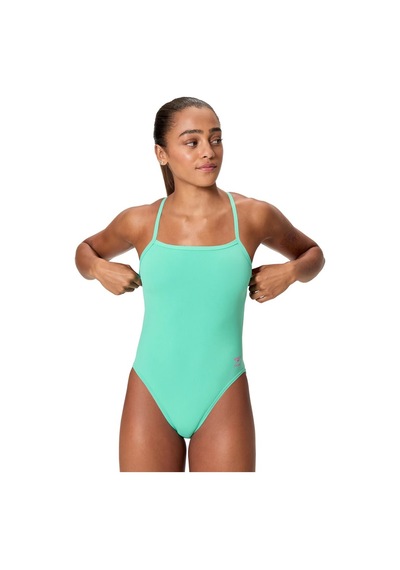 Speedo Solid V-back 2.0 Kadın Yüzücü Mayosu Yeşil