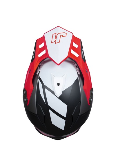 Just1 J34 Pro Outer Space Kapalı Motosiklet Kaskı Siyah Kırmızı Beyaz