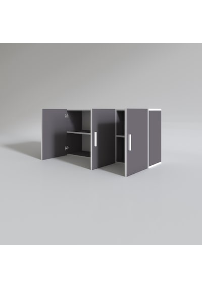 Kenzlife hazır mutfak dirca22 gri 060*120*22 mutfak banyo dolabı kapaklı raflı