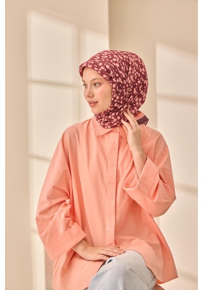 Silk Home Aura Eşarp 140005-21 Koyu Mor, Turuncu, Pudra Pembe