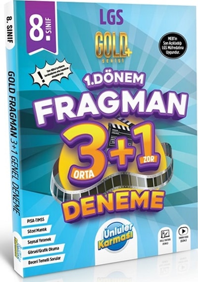 8. Sınıf LGS Tüm Dersler 1. Dönem Fragman 3 + 1 Deneme Gold Serisi -  Ünlüler Karması