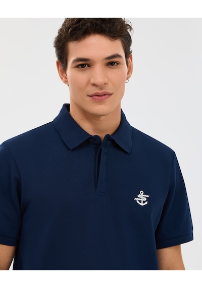 Skechers M Logo Printed Polo Erkek Lacivert Polo Yaka Tshirt S2610085-0505