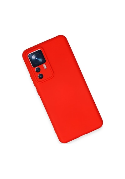 Xiaomi Mi 12t Pro Uyumlu Kılıf Nano İçi Kadife Silikon - Kırmızı