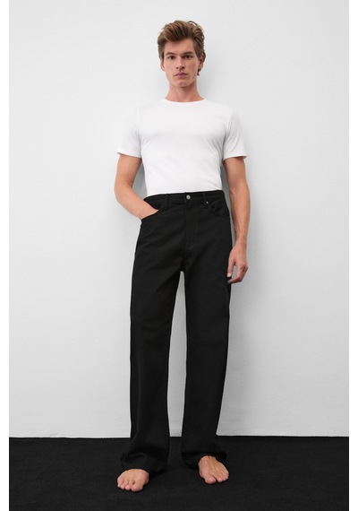 Grımelange Grimelange Ryder Erkek Loose Fit Siyah Jeans