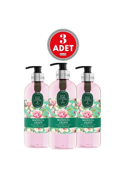 Eyüp Sabri Tuncer Doğal Zeytinyağlı Sıvı Sabun Manolya Çiçeği 500 Ml X 3 Adet 08435612