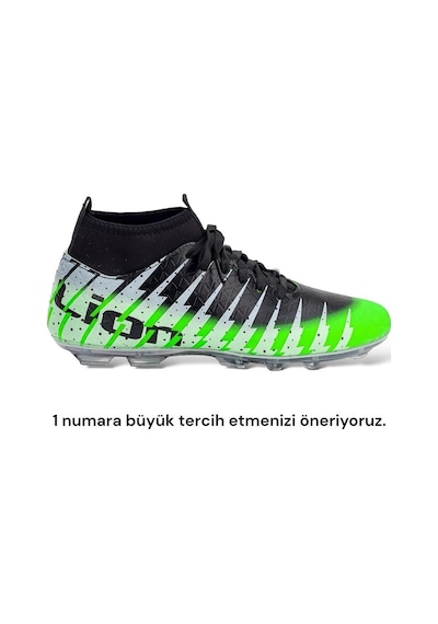 Çoraplı Bilekli Boğazlı Krampon Futbol Ayakkabısı Yeşil - Siyah-yeşil - Siyah Yeşil - Siyah