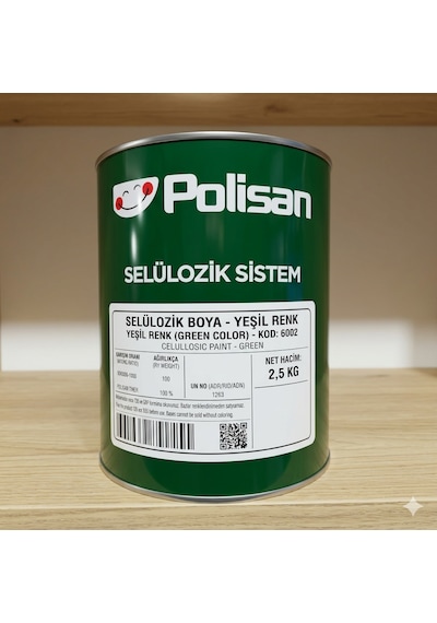 Polisan Selülozik Boya Yeşil Renk Kod:6002